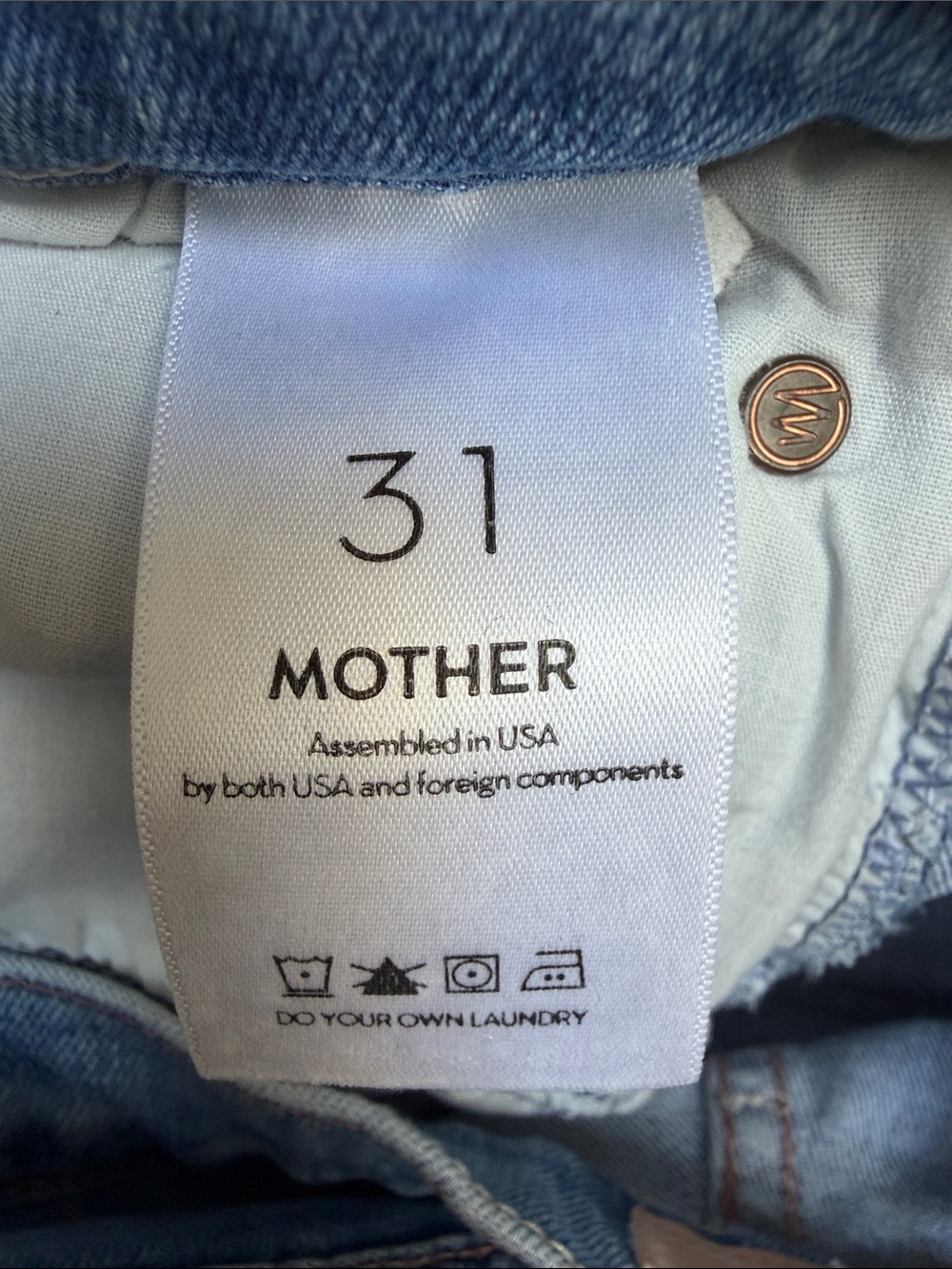 MOTHER High Waisted Rascal Ankle Snippet Jeans 31 - Picture 2 of 11